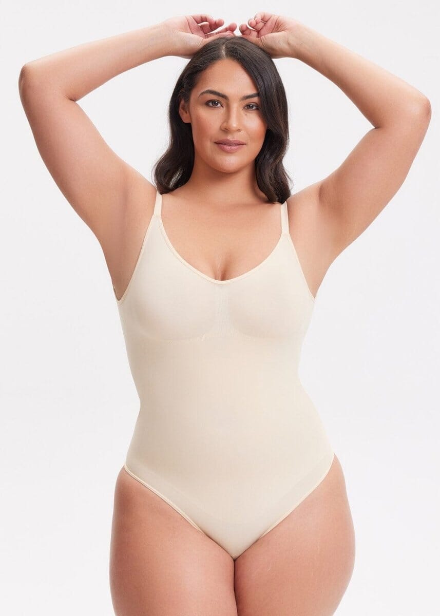 SmoothingSeamless Open-Back Thong Bodysuit