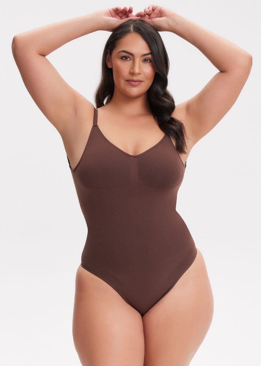 SmoothingSeamless Open-Back Thong Bodysuit
