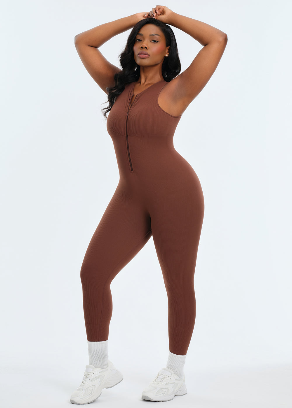 SnatchedKnit Front Zip Jumpsuit