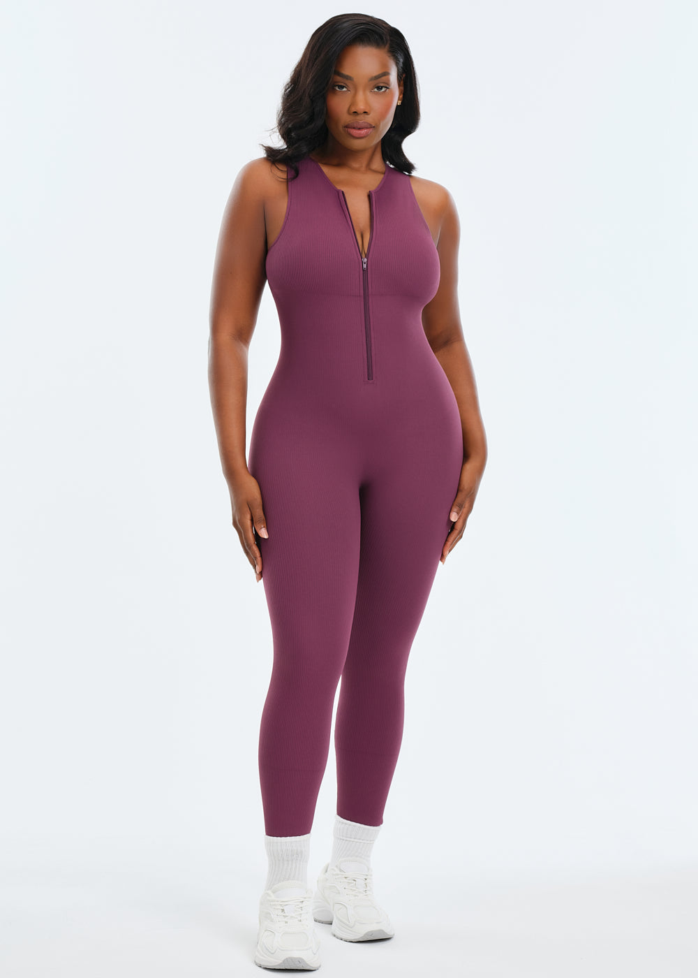 SnatchedKnit Front Zip Jumpsuit