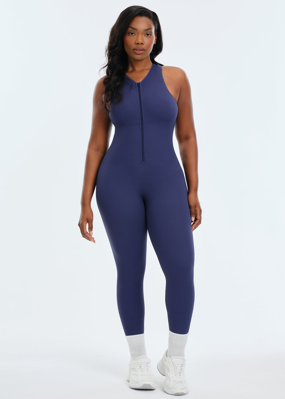 SnatchedKnit Front Zip Jumpsuit