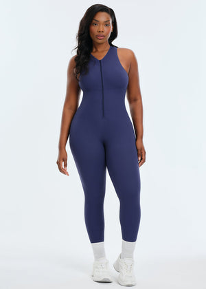 SnatchedKnit Front Zip Jumpsuit