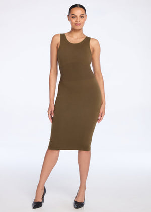 SecretSculpt Jersey Halter Midi Dress