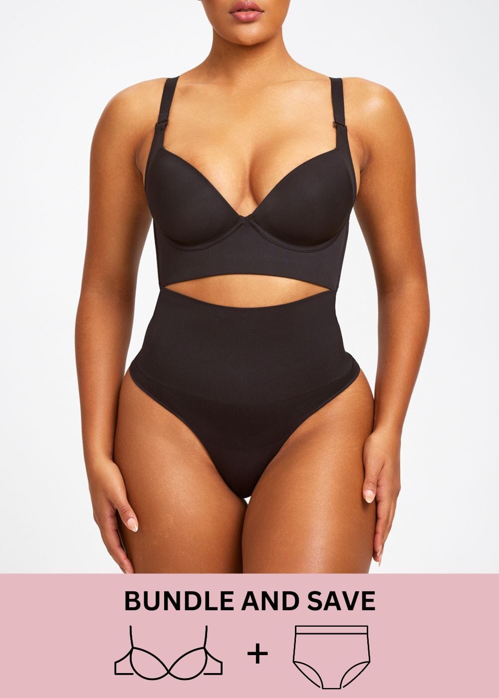 Push Up Bra & Thong Shaper Bundle