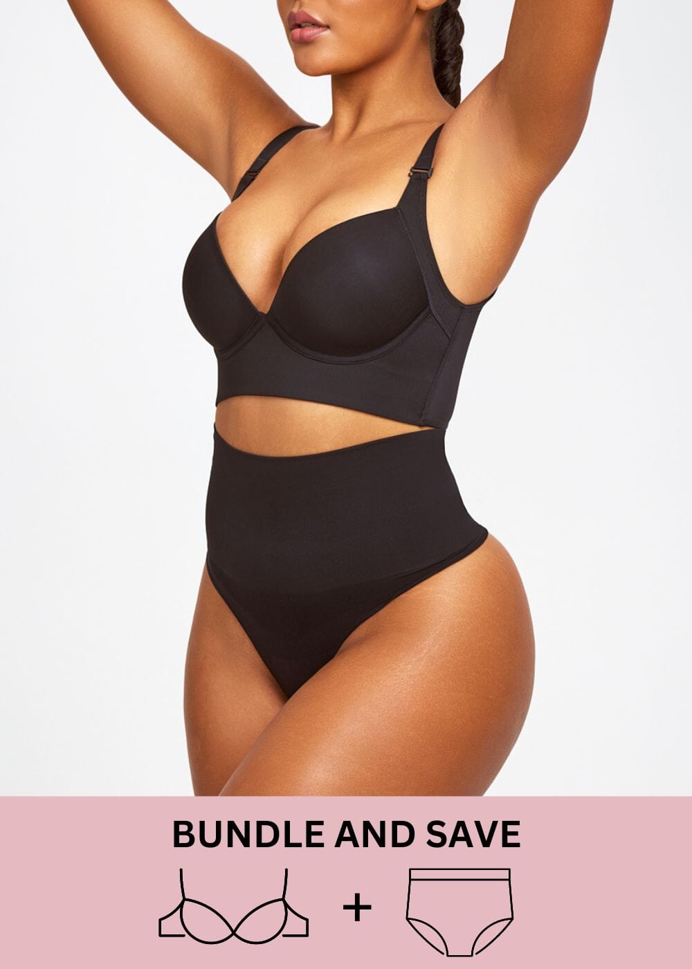 Push Up Bra & Thong Shaper Bundle