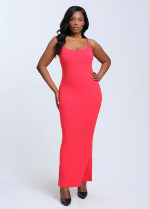 SecretSculpt Spaghetti Strap Midi Dress