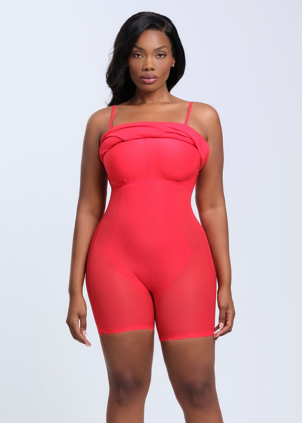 SecretSculpt Spaghetti Strap Midi Dress