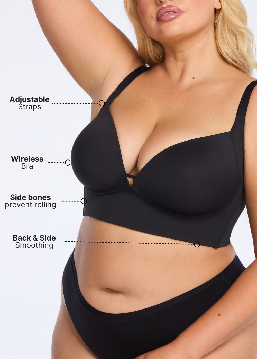 360Support Wireless Plunge Bra