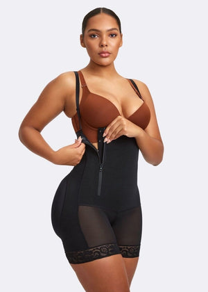 BootyBoosting High-Waist Side Zip Shorts