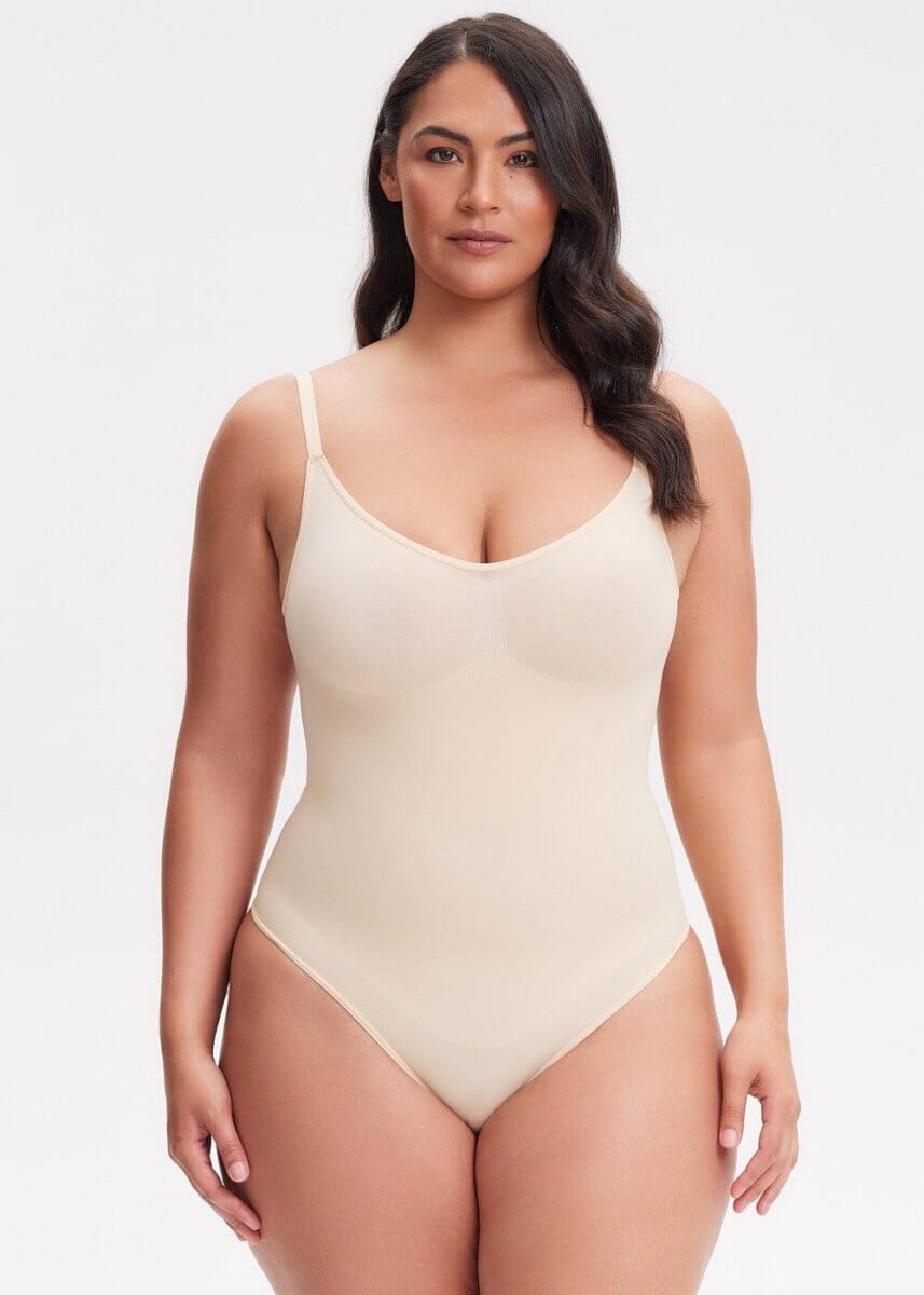 SmoothingSeamless Open-Back Thong Bodysuit