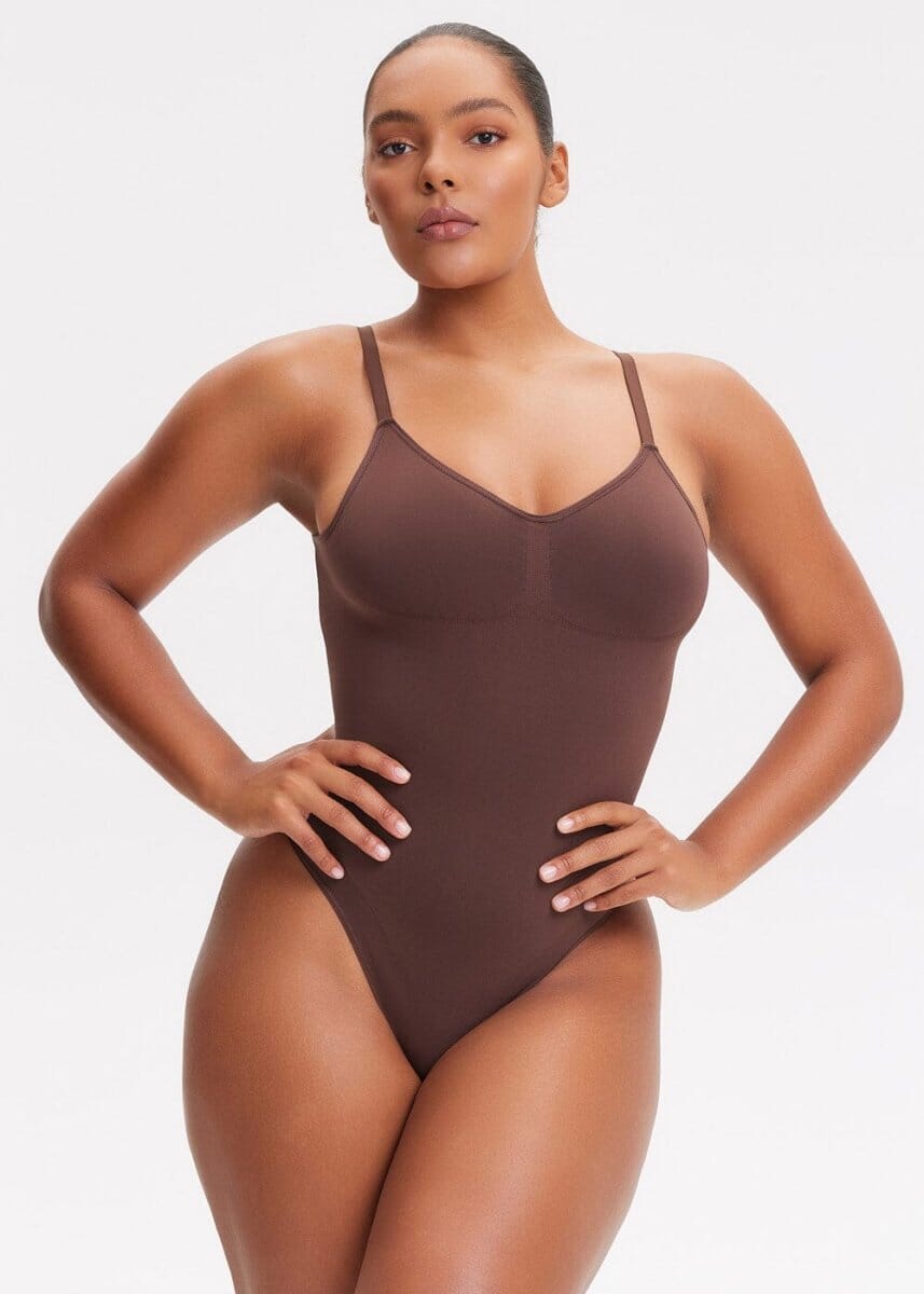 SmoothingSeamless Open-Back Thong Bodysuit