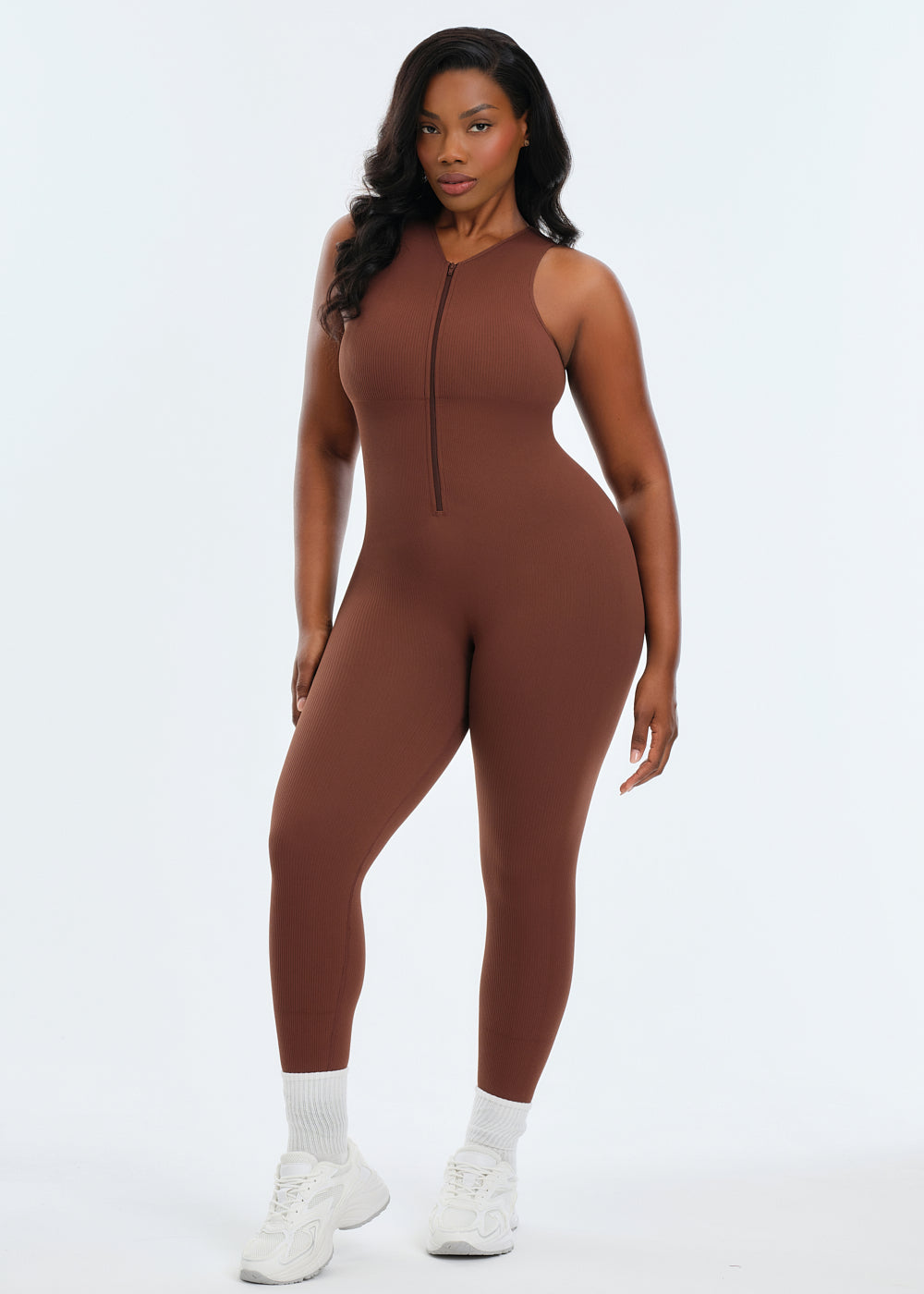 SnatchedKnit Front Zip Jumpsuit