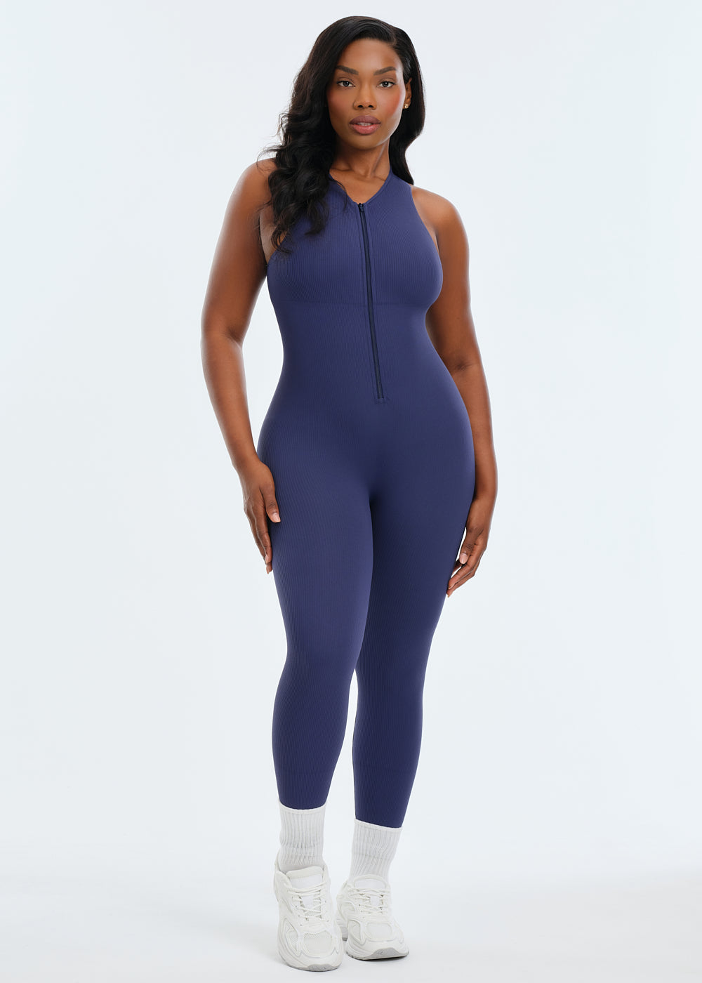 SnatchedKnit Front Zip Jumpsuit