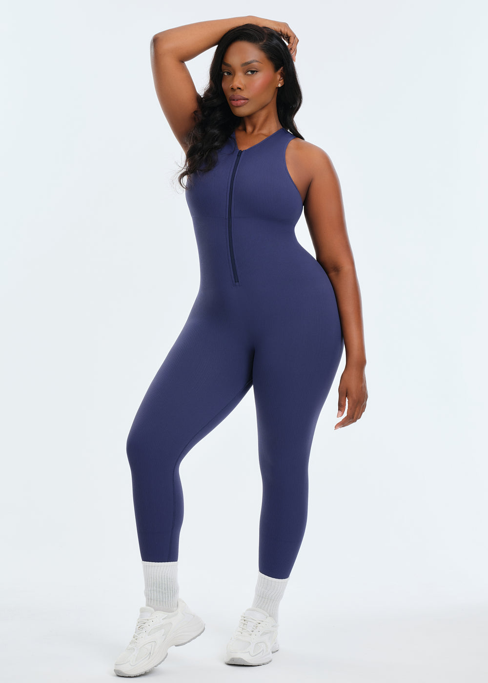 SnatchedKnit Front Zip Jumpsuit