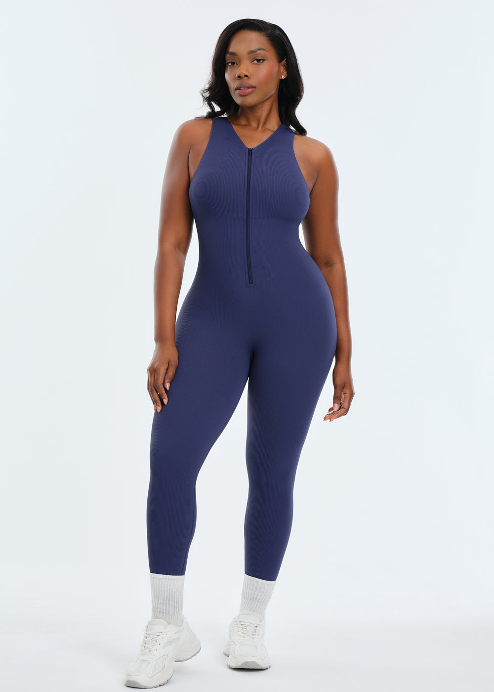 SnatchedKnit Front Zip Jumpsuit