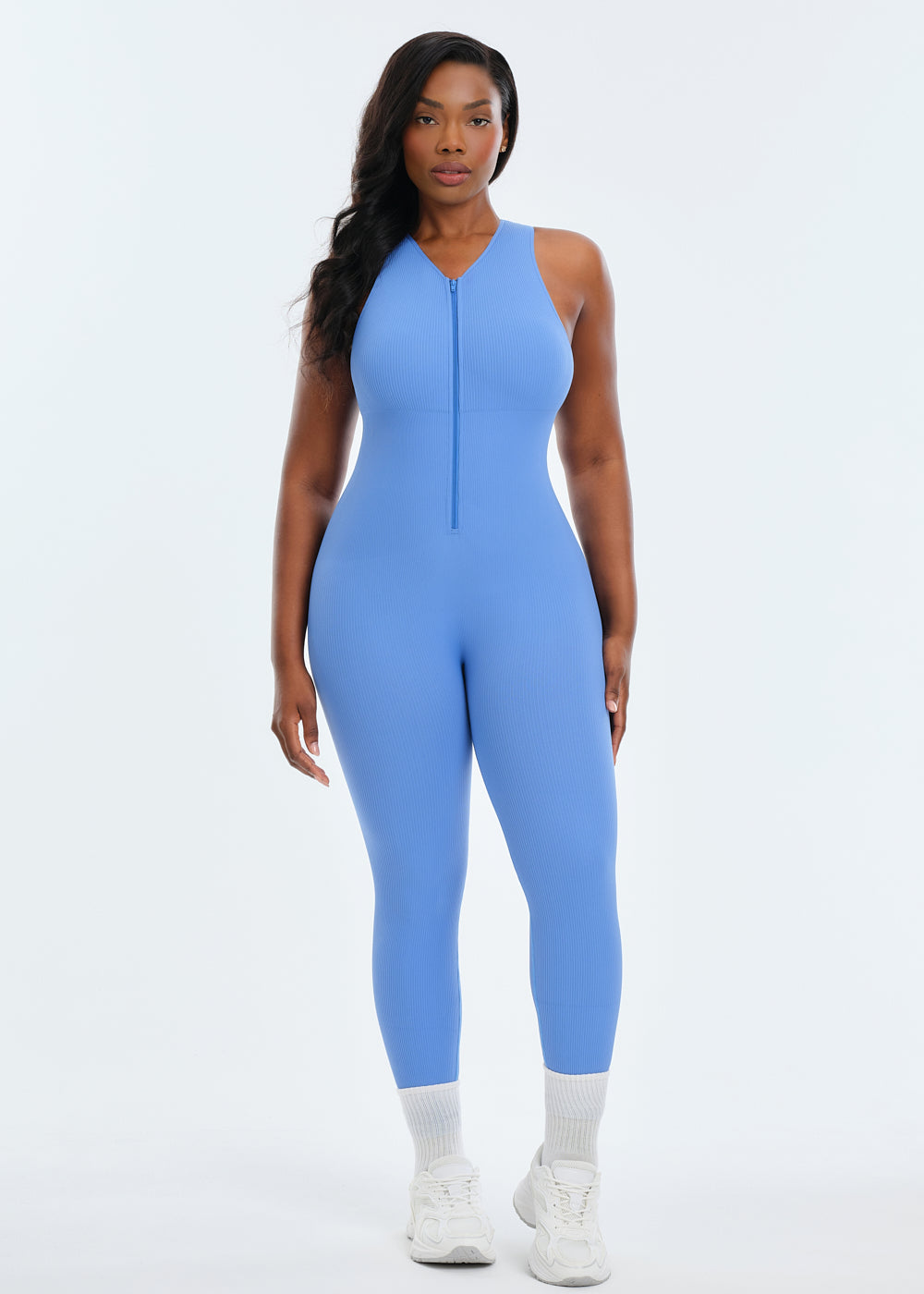 SnatchedKnit Front Zip Jumpsuit